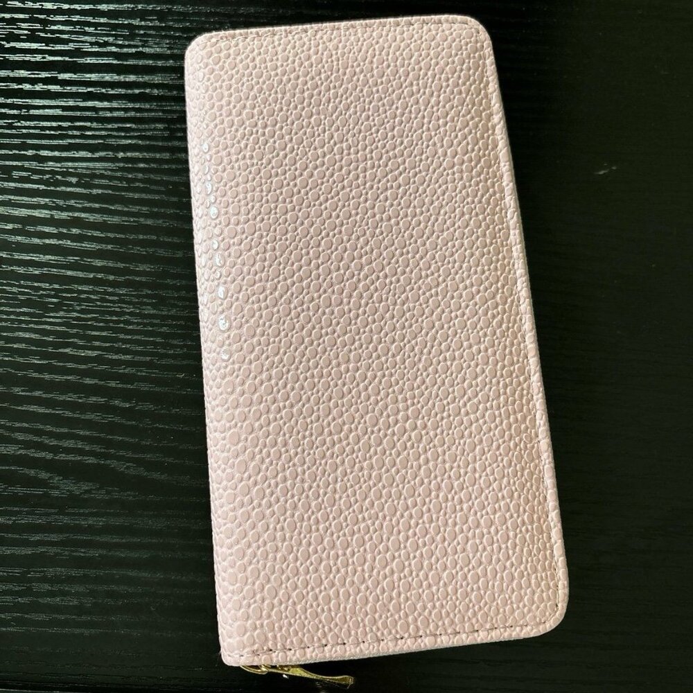 Pink Textured Wallet